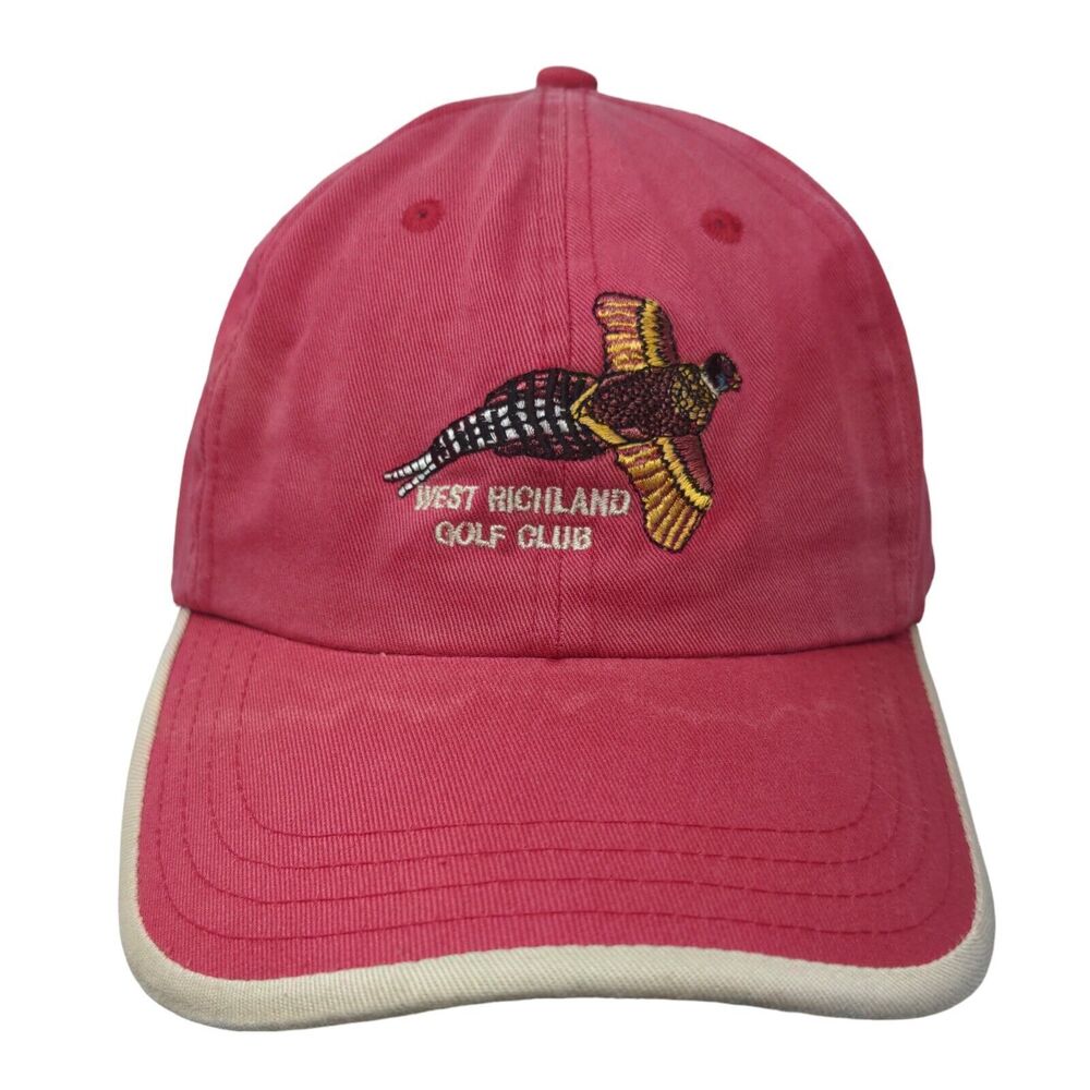 West Richland Golf Club Slideback Hat Red One Size Embroidered Cali Fame